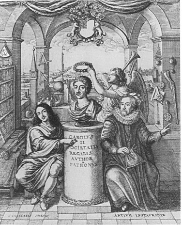 Frontispiece of the History of the Royal Society